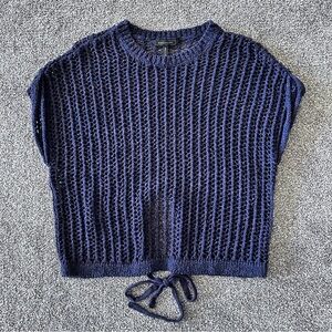 BCBGMaxAzria Open Weave Short Sleeve Sweater